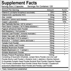 Saw Palmetto Extract | 30TO120 Caps |Prostate Supplement |33 Natural Ingredients