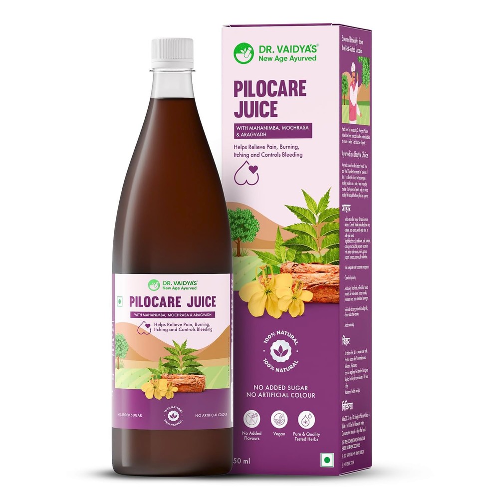 Dr. Vaidya’s Pilocare Juice 950ml,Ayurvedic Piles Care Medicine Natural Treatmen