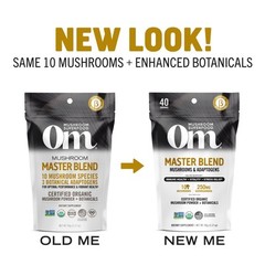 Om Master Blend Organic Mushroom Supplement 317oz with Cordyceps Reishi Lions…