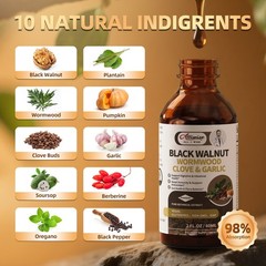 Parasite Cleanse Tincture/Extract-Wormwood Black Walnut Hull, Clove,Best Quality