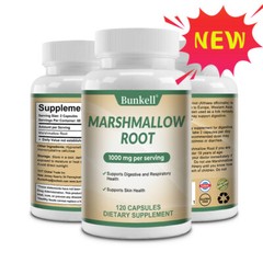 Marshmallow Root 1000mg Capsules Coughs Colds Digestion 30/60/120 Capsules