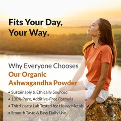 Golden Himalayan Organic Ashwagandha powder 8 oz. Help reduce cortisol level.