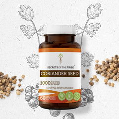 Secrets Of The Tribe Coriander Seed Capsules, 500 mg
