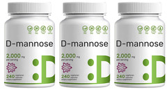 D-Mannose 2000mg 3X240 Caps Non GMO/Gluten-Free Extra Strength Mannose 2000mg