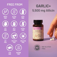 NatureWise Garlic Extract 5,500 mcg Allicin Supplement – 60 Count (Pack of 1)