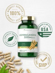 Ashwagandha Capsules 3000mg | 300 Count | Non-GMO, Gluten Free | by Carlyle