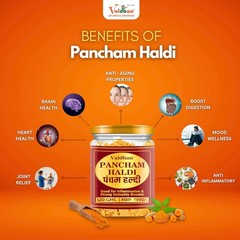 Vaidban Pancham Haldi 120g (Organic Haldi Powder) Immunity Booster, Anti-Oxidant