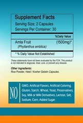 Amla Fruit Extract Capsules – 1500mg Per Serving – High Potency Best Quality//