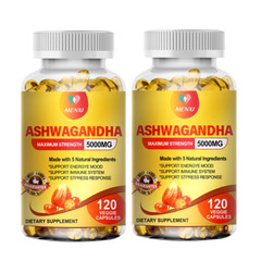 5000mg Organic Ashwagandha Root Extract Vegan High Strength Capsules 120 Pills