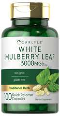 Mulberry Leaf Extract | 3000mg | 100 Capsules | Non-GMO | by Carlyle