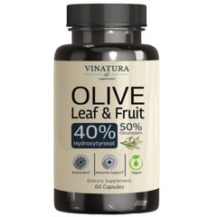 VINATURA Olive Leaf Extract 60 Caps 40% Hydroxytyrosol 50% Oleuropein