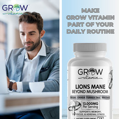 13,000mg Organic Lions Mane Mushroom Nootropic Brain Memory Focus Immune Support