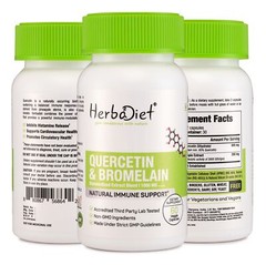 Quercetin 800mg + Bromelain 200mg Capsules Immune Natural Antihistamine Support