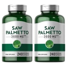 Saw Palmetto 3600mg 2X240 Caps Gluten Free/No Soy/No Preservatives