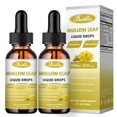 Natural Mullein Extract Liquid Drops for Lungs Cleanse Respiratory Support