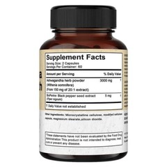 Ashwagandha Capsules with BioPerine for Absorption Stress and Mood Manage – US
