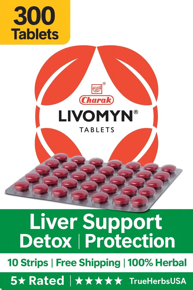 Charak Livomyn Ayurvedic Tablets 300 Tabs | Liver Support | Exp Jul 2028