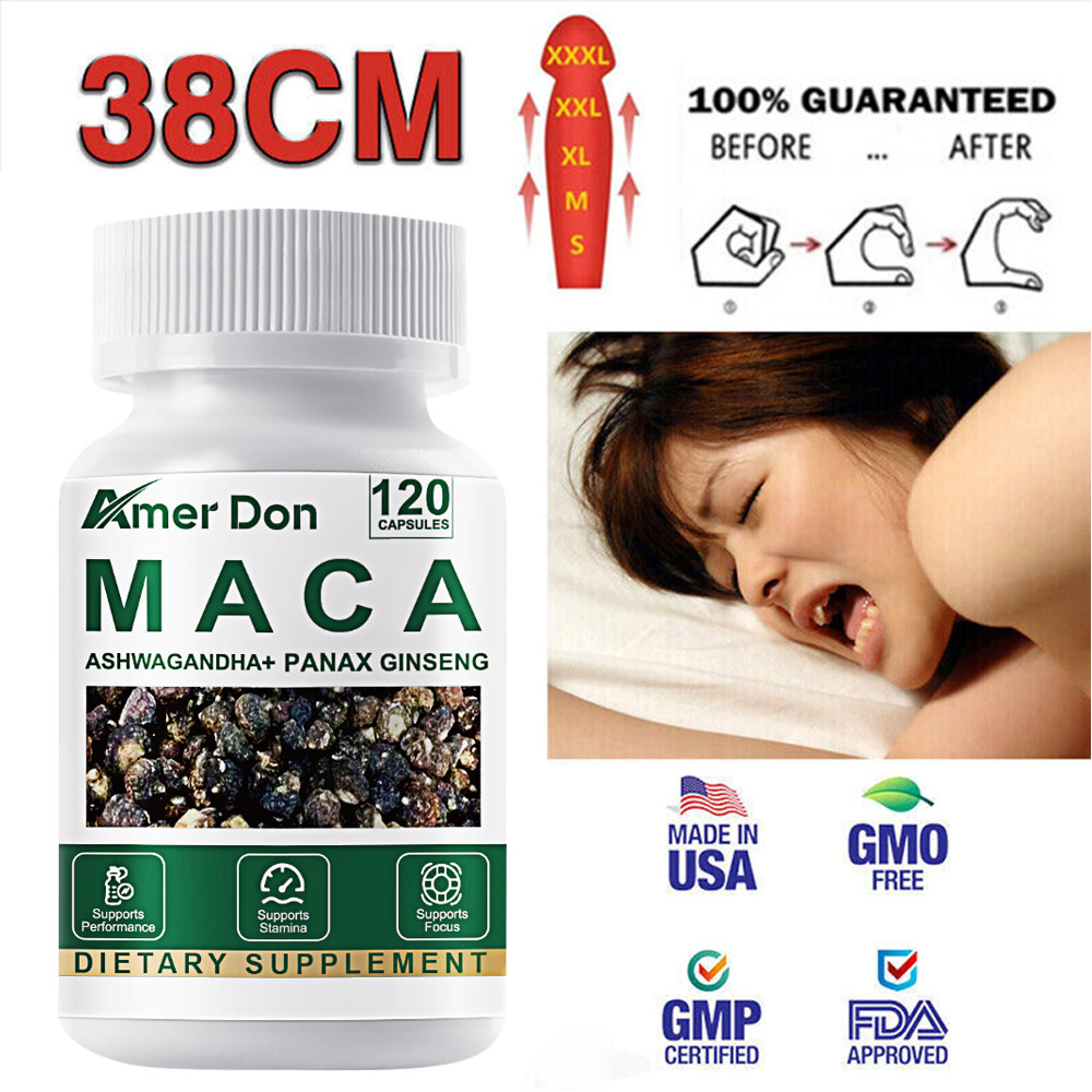 Organic Black Maca 10000mg, Peruvian Maca Root Extract Pills for Men & Women