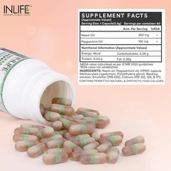 INLIFE Neem Oil 350mg with Peppermint Oil 150mg – 60N T430