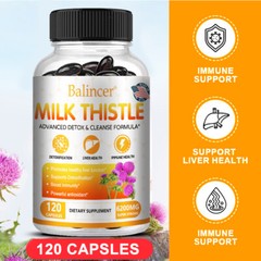 Milk Thistle 3500mg (with Silymarin) Extract 30/60/120 Capsules of Vitamins