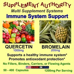 Quercetin and Bromelain Antioxidant Immune System Support NEW & FRESH! ON SALE!