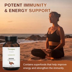 Reishi Mushroom Extract 500mg Pure Organic Strong Capsules (Ganoderma Lucidum)