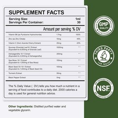 Nourishing 8 in 1 Graviola Soursop Liquid with Turmeric & Ashwagandha – 1 Fl Oz