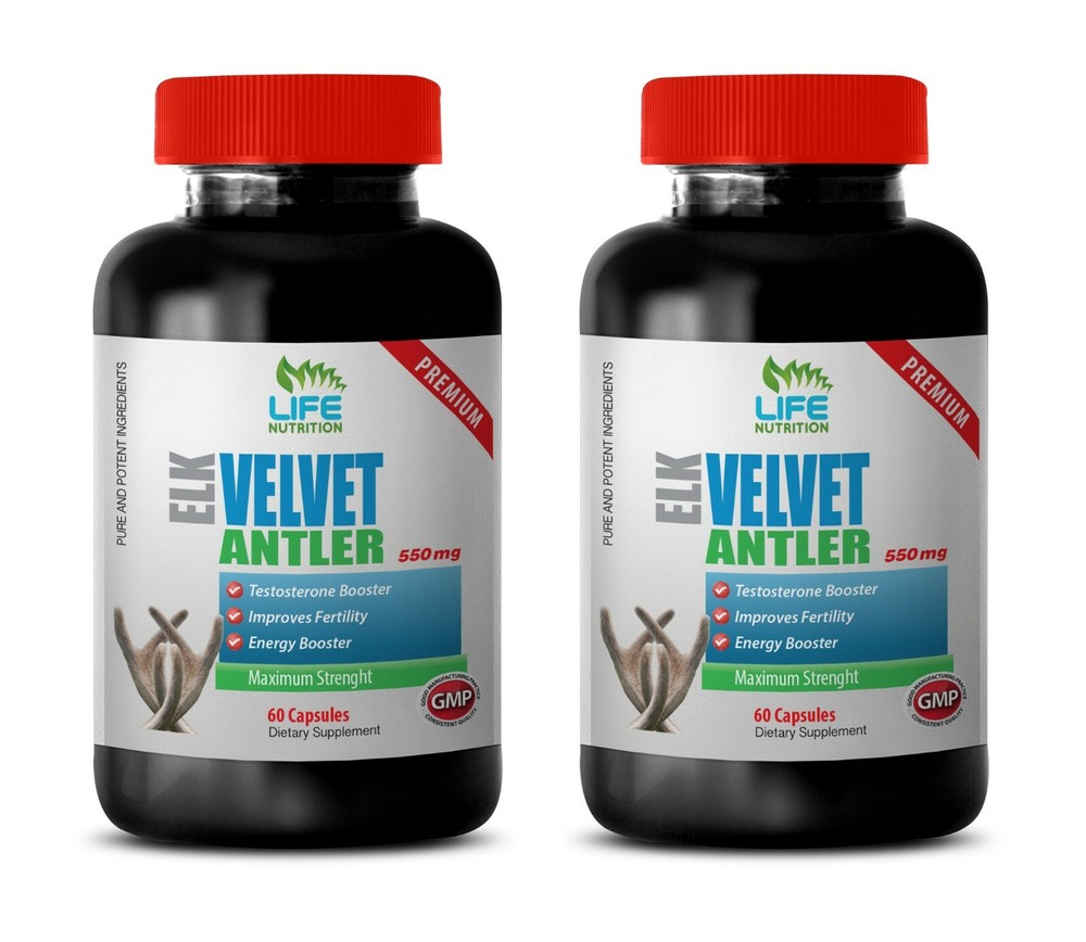 Deer Antler – ELK VELVET ANTLER Extract 550mg – Nettle Root Powder Capsules 2B