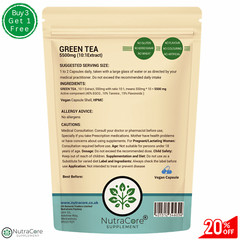 Green Tea Extract Capsule-5500mg-40% EGG, 10% Tannins, 15% Flavonoids-180Caps