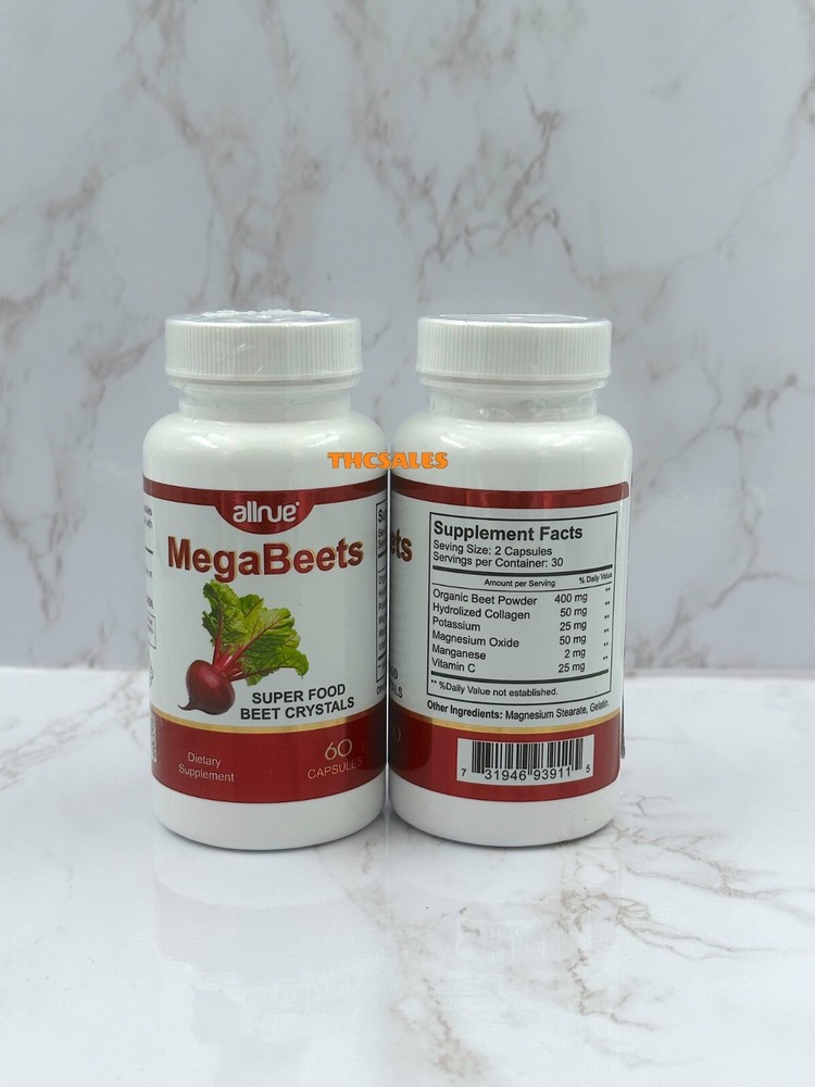 Mega Beets Superfood Capsulas Energy Beetroot Bones Beet Antioxidant Remolacha