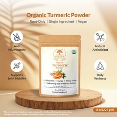Golden Himalayan Organic Turmeric Powder 8 oz