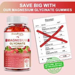 Magnesium Glycinate Gummies 400mg Improve Sleep Promotes Cognition & Focus 60pcs