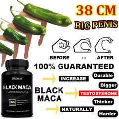 Black Maca -30/60/120Capsules – 1000mg high dose – Ashwagandha, BioPerine- Vegan