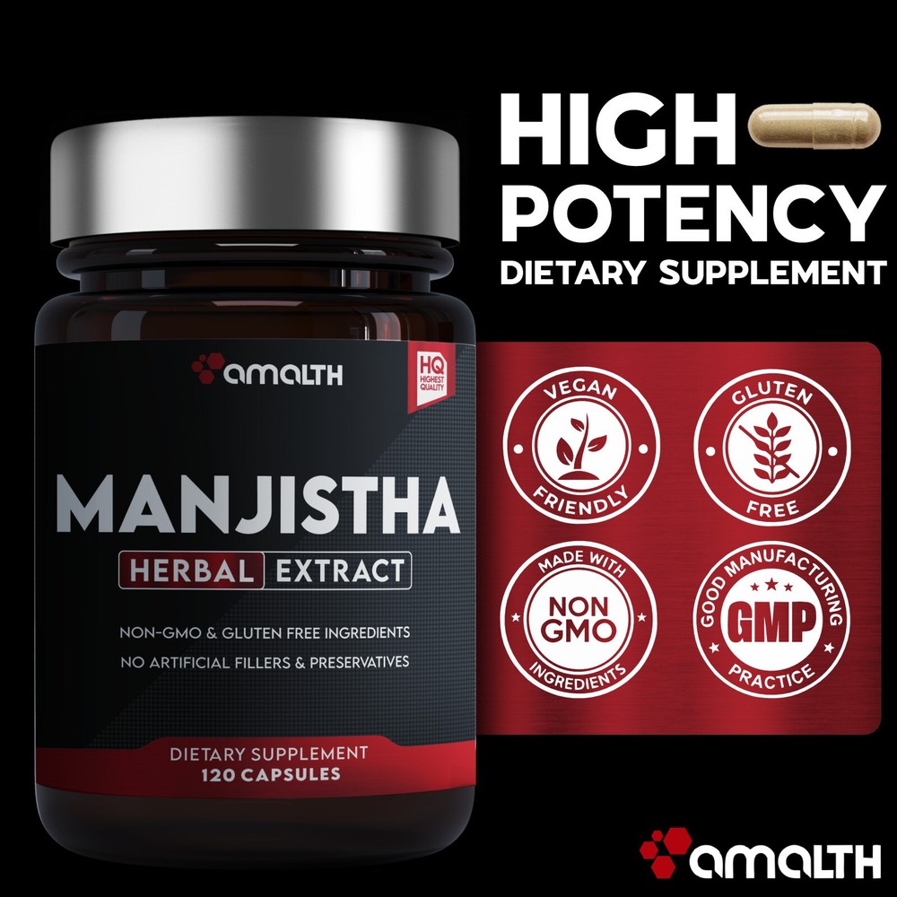 Manjistha Extract 120 Capsules 500 mg