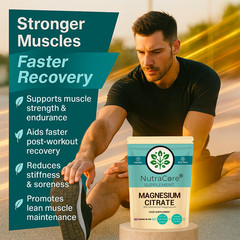Magnesium Citrate Capsules, 700mg-High Strength- PMS , Muscle Support-90 Caps