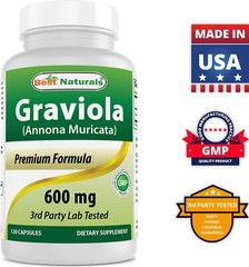 Best Naturals Graviola Capsules Annona Muricata, 600 mg, 120 Count