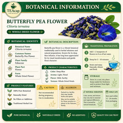 Butterfly Pea Flower Premium Dried Organic Floral Herb Natural Non-GMO 1 OZ Bag
