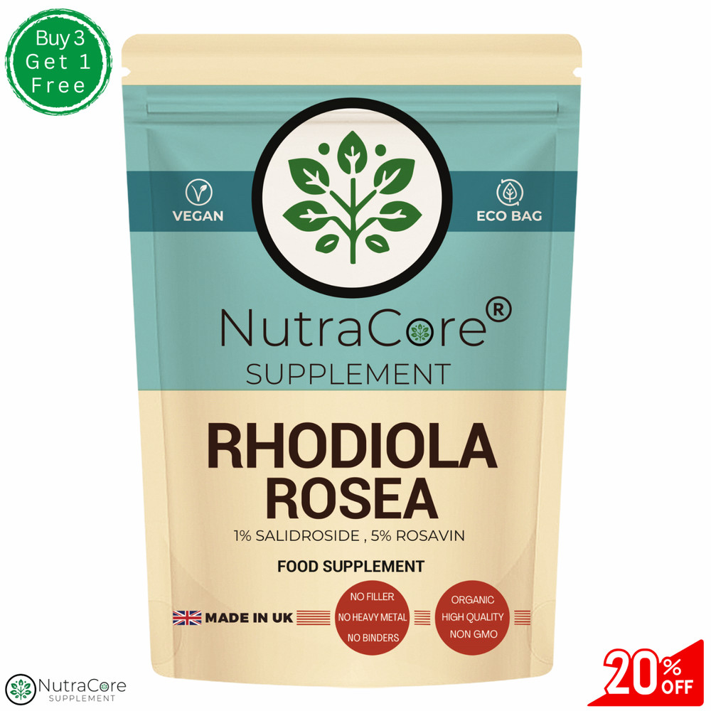 Rhodiola Rosea Capsule 6000mg-(1% Salidrosides & 5%Rosavin)-100% Natural-90Caps