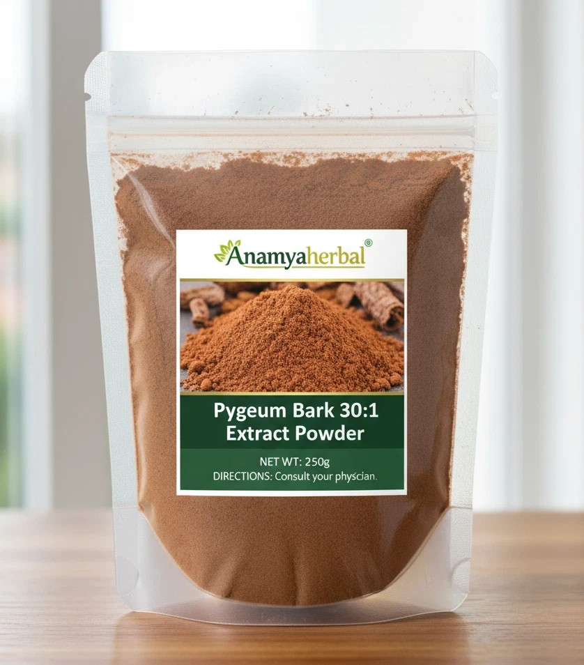 Pygeum Bark 30:1 Extract Powder ( 100 %) Pure & Natural High Quality Support