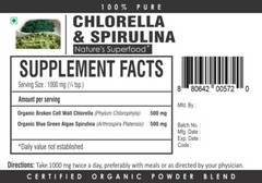 Blue Green Algae Complex Powder DETOX DOUBLE Spirulina + Chlorella Superfood