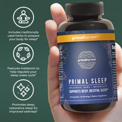 Primal Harvest Sleep Support Supplement for 60 Count (Pack of 1)