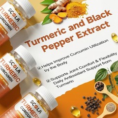 TURMERIC 95% CURCUMIN 2600mg EXTRACT TUMERIC BLACK PEPPER ANTIOXIDANT BEST