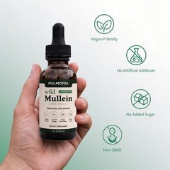 Pulmoria Wild Mullein Cleanse Drops 60ml Natural Herbal Extract For Lung Cleanse