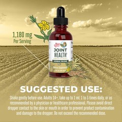 Organic Joint Support Liquid Drops with Herbal Blend 1 Fl Oz Non GMO Vegan