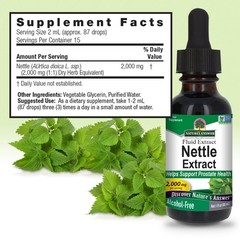 Organic Nettle Extract Prostate Support Alcohol Free Male Wellness 1 Oz