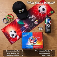 Exun Soccer Fan Gift Basket Set 2026 – 9 Piece Sports Accessories Multi-color