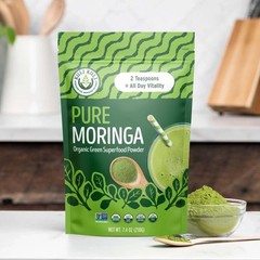 KULI KULI / PURE Moringa Organic Green Superfood Powder / 7.4 oz / BB 10/15/2026