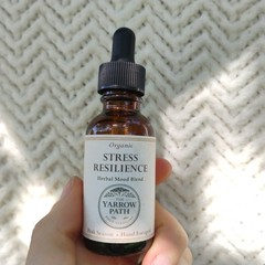 Organic Stress Resilience Tincture 1 oz Herbal Extract | Tulsi, Rose & Linden