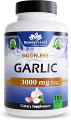 Odorless Garlic – Concentrated 100:1 Garlic Extract with Olive Oil – 150 Soft…