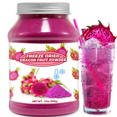 12Oz Freeze Dried Dragon Fruit Powder, Red Pitaya Powder for Drinks, Smoothies,